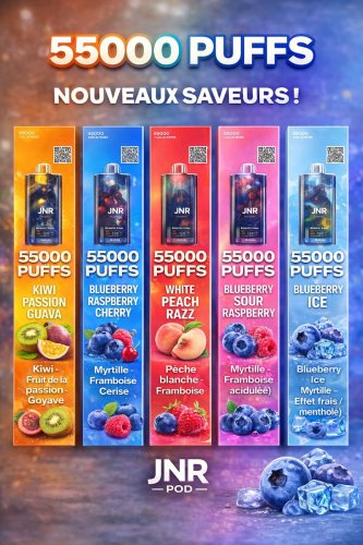 Cigarettes électronique jetable PUFF 55K - Biyachara